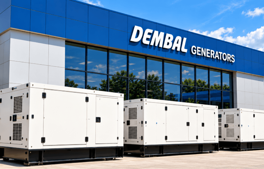 Dembal Generators showroom with FG Wilson generators